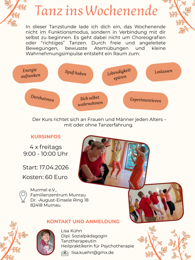 Plakat zum Tanz ins Wochenende